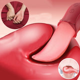 Rose Toy Juguete sexual femenino para lamer la lengua vibrante con 10 modos de vibración y 10 modos de lamer 