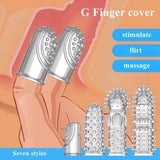 7 fundas para dedos de silicona para estimulación del punto G 