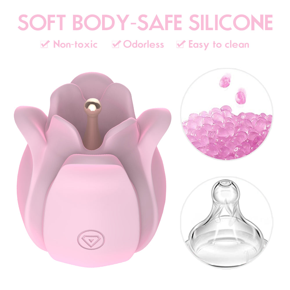 Rose Vibrator Toy Nipple Massager for Woman