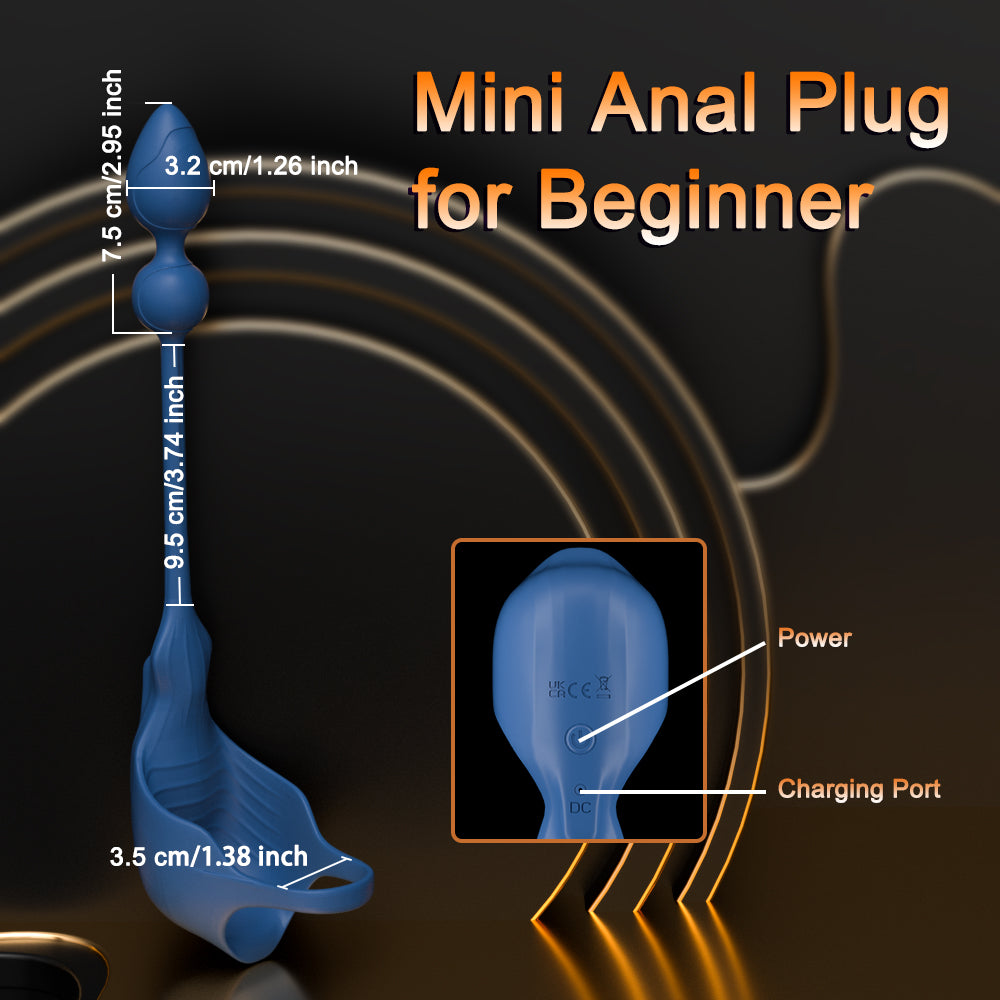APP Control Anal Plug Men Prostate Massager Male Anal Vibrator with Perineum Stimulator Testis Massager