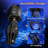 Male Masturbator with Vibration & Suction Silicone Male Stroker Sex Toys Flexible Finger Design