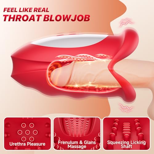 Male Maturbator Sex Toys For Men – Waving Motion Male Sex Toy with Hollow Out Design, 10 Waving & Vibrating In 3 Motors for 360° Blowjob Stroker Vibrator, App Control Adult Sex Toy for Gay Men