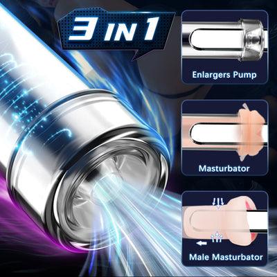 【Must-Have】3 in 1 Penis Enlargement Pump LCD Screen with Pussy Sleeve