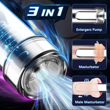 【Must-Have 】3 in 1 Penis Enlargement Pump LCD Screen with Pussy Sleeve