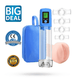 【Must-Have】3 in 1 Penis Enlargement Pump LCD Screen with Pussy Sleeve