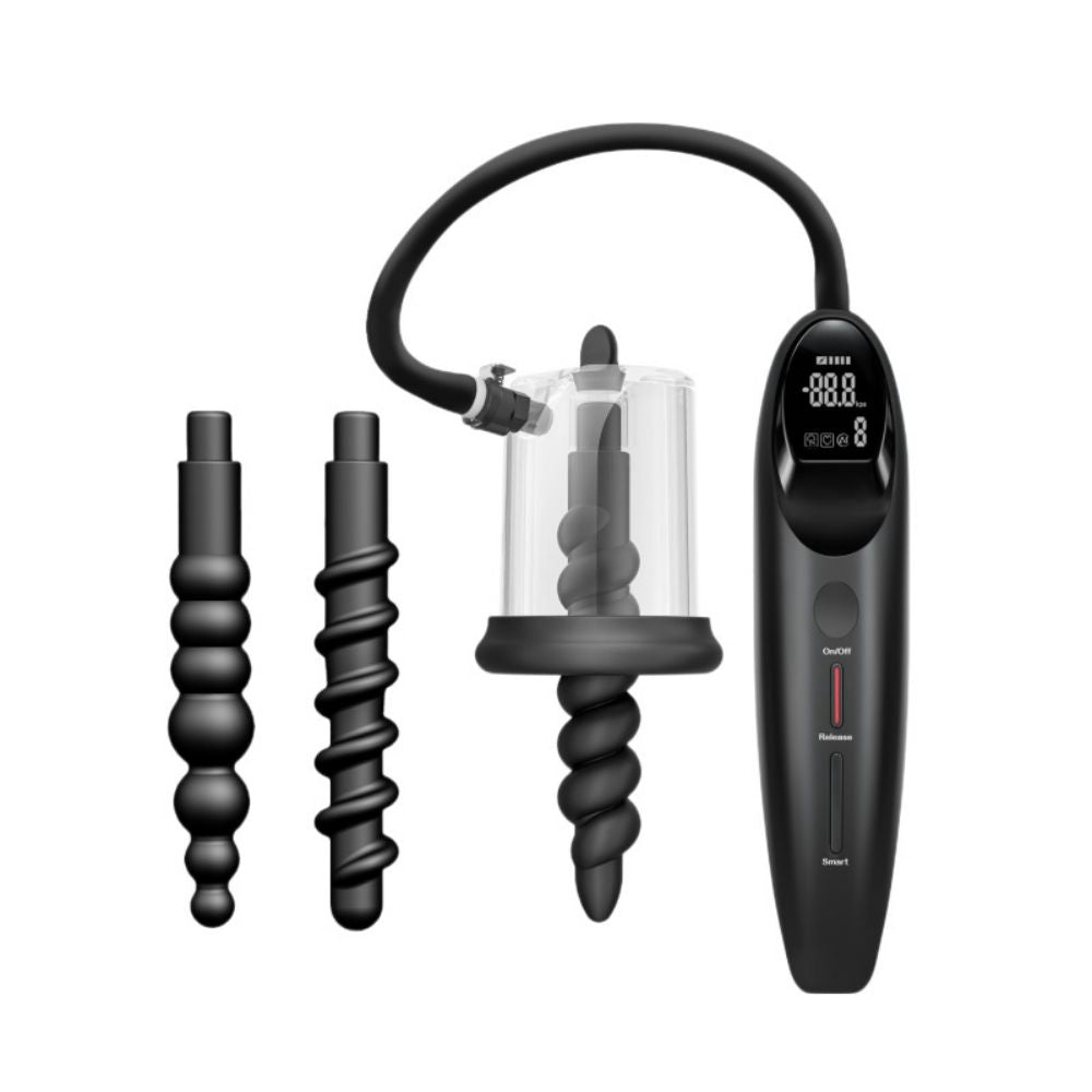 Male Electric Anal Prostate Massager Vacuum Stimulation Silicone Butt Plug Pump