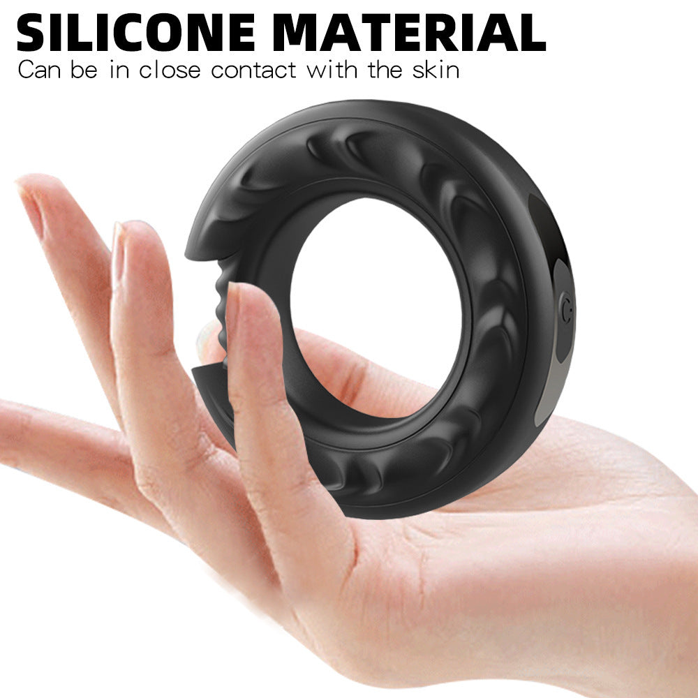 12 Frequency Vibration Silicone Cock Ring For Couple Play