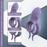 Octopus Tentacles Clitoral Stimulator 9 Vibrating Cock Ring Penis Ring Sex Toy for Men Couples