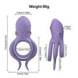Octopus Tentacles Clitoral Stimulator 9 Vibrating Cock Ring Penis Ring Sex Toy for Men Couples