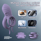 Octopus Tentacles Clitoral Stimulator 9 Vibrating Cock Ring Penis Ring Sex Toy for Men Couples