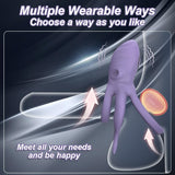 Octopus Tentacles Clitoral Stimulator 9 Vibrating Cock Ring Penis Ring Sex Toy for Men Couples