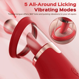 Sucking & Tongue-Licking Woman Vibrator Clit Nipple Stimulator Pussy Pump