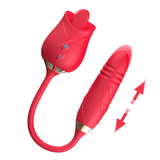 Klitoris Zunge lecken Rose Vibrator vibrierende stoßende Vaginal- und Analdildo-Vibratoren Frauen-Sexspielzeug 