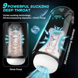 Penis Pump Sex Toy for Men with 9 Sucking & 9 Thrusting & 9 Vibrating APP Control Adult Toys Pocket Pussy