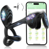 Penis Sleeve Ring for Male Couple Use APP Control 10 Vibrating Male Silicone Penis Ring