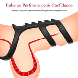 Penis Sleeve Sex Toys Triple Cock Rings for Male Penis Enlarger Penis Extender Delay Ejaculation