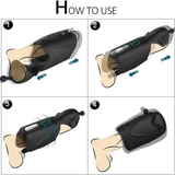 Vibrador de pene 2 motores entrenamiento del glande del pene 10 modos de vibración manga del pene copa de masturbación masculina 
