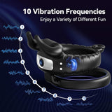 Penis Vibrator Dual Cock Rings for Man Delay Ejaculation Sex Toys for Men Couple Vibrating Penis Ring