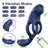 APP-Steuerung Penis-Vibrator für Paare, vibrierender Penisring mit Klitoris-Vibrator, Penisring, Sexspielzeug, Penisringe, Penisring, Verzögerung der Ejakulation 