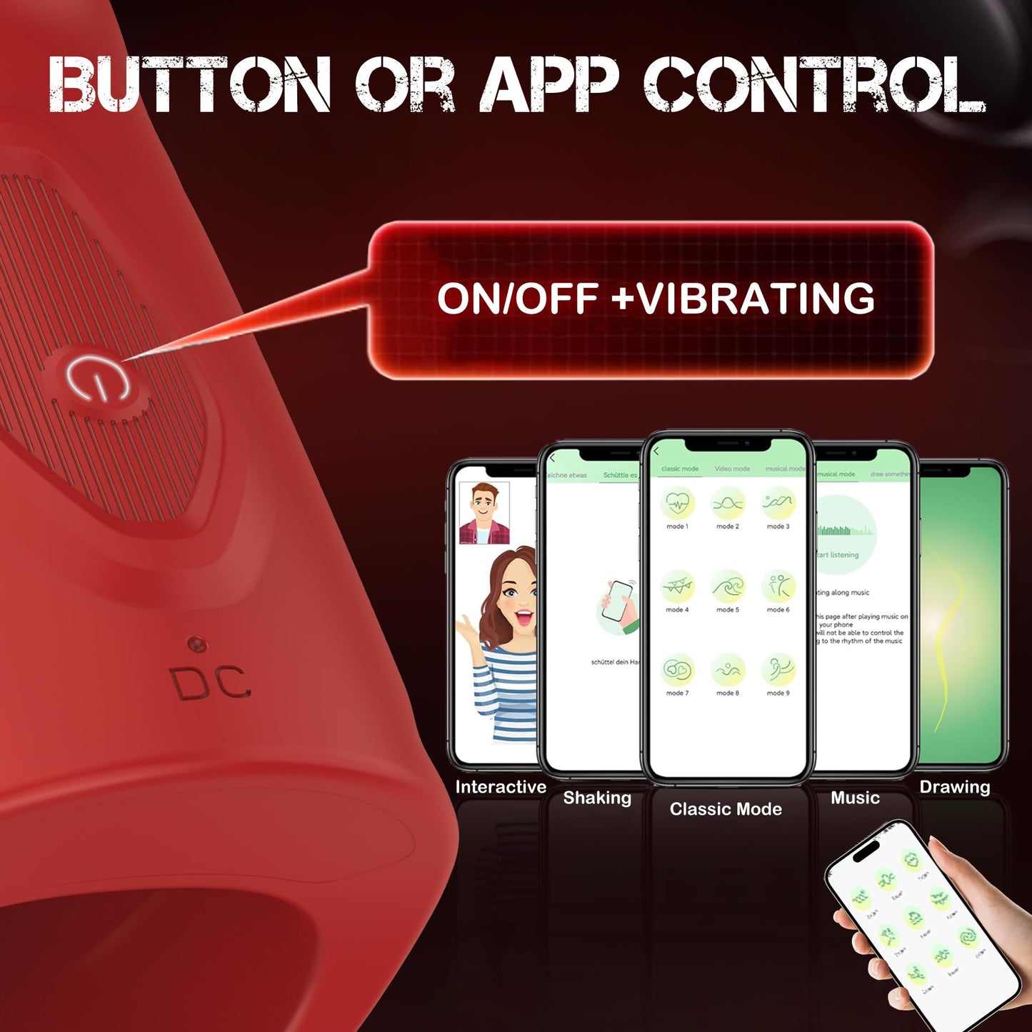 Penis Vibrator Open-Ended Penis Training Vibrator with APP Control & 9 Vibrations  Men Sex Toy Blowjob Machine Penis Extender