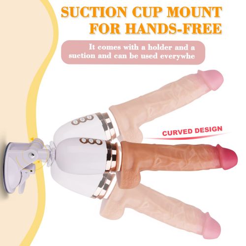 Propinkup Heating 10 Vibrating 3 Thrusting Realistic Dildo 10.62in with Remote Controller and Suction Cup