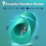 QUINCY APP Control Vibrador de entrenamiento de pene 9 modos de vibración Funda para pene 