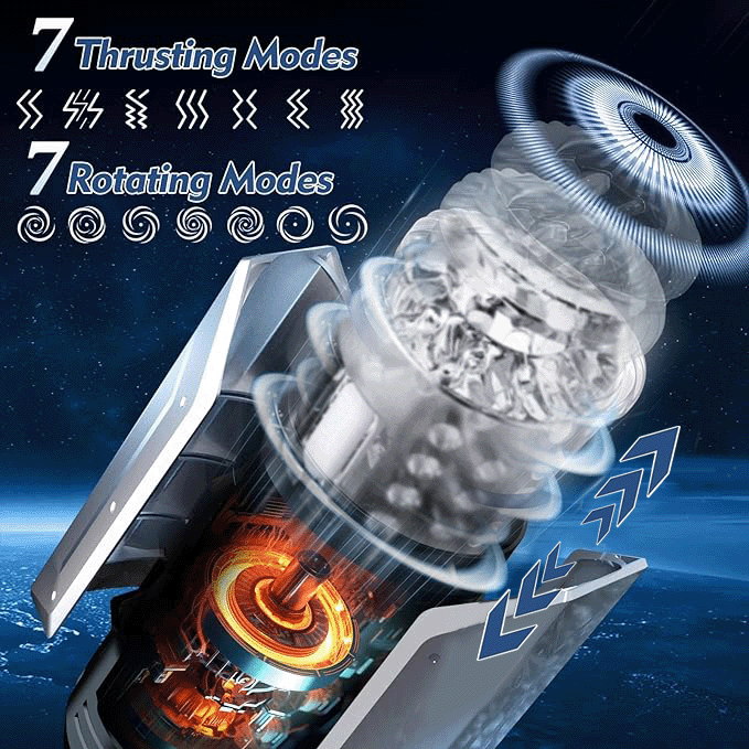 Queen Kendal 7 Vacuum Sucking for Oral Sex LCD display Masturbator for Men