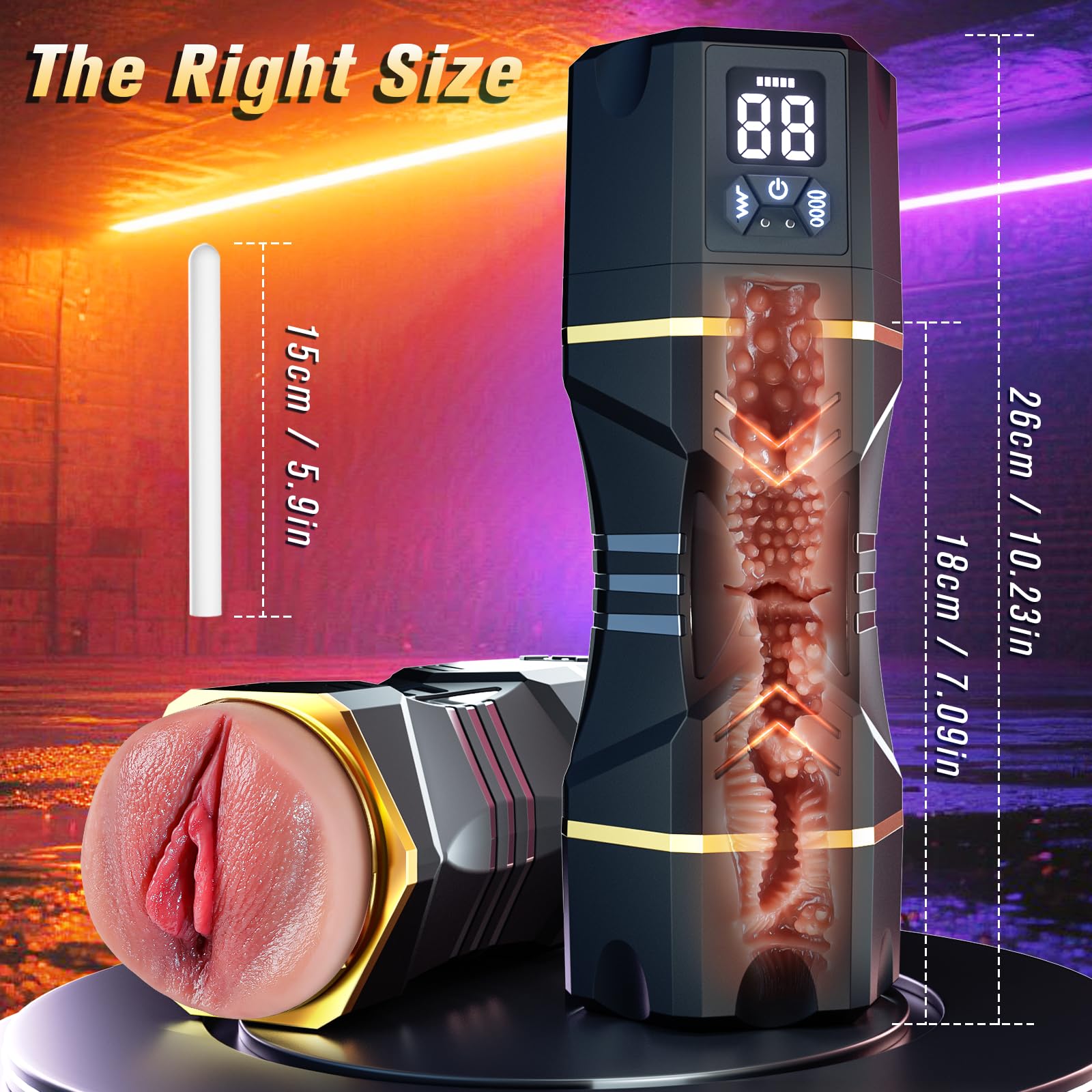 Realistic Pussy Male Masturbator 5 Sucking Blowjob Modes 9 Vibration Modes Masturbation Cup