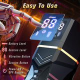 Realistic Pussy Male Masturbator 5 Sucking Blowjob Modes 9 Vibration Modes Masturbation Cup