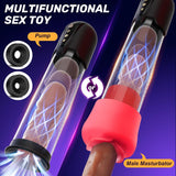 Red Fury Armour Sex Toys for Men Penis Pumps - Male Masturbator with Automatic Electric Sucking Enlargement- Vibration & SuctionStroker Penis Extender Oral Sex Toys