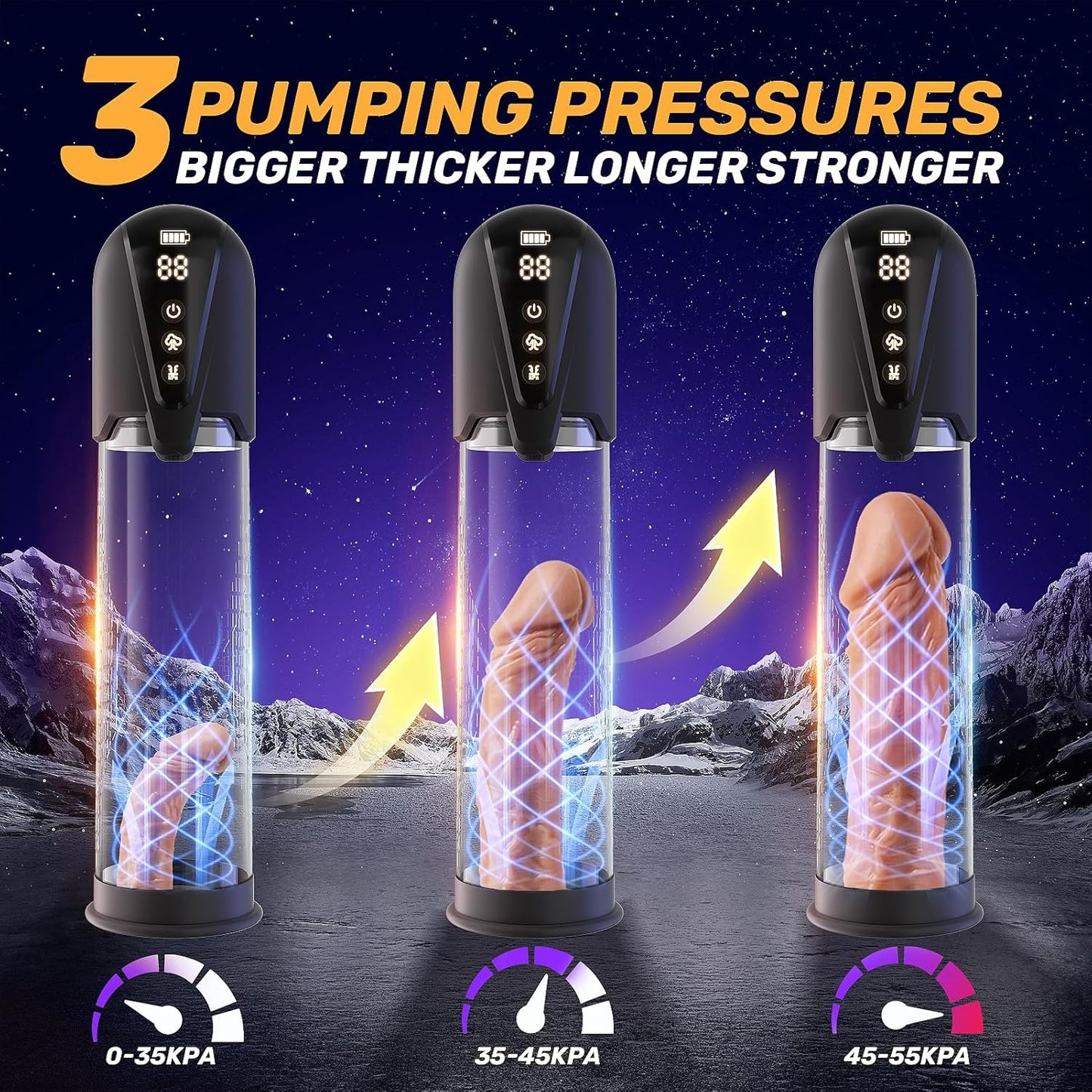 Red Fury Armour Sex Toys for Men Penis Pumps - Male Masturbator with Automatic Electric Sucking Enlargement- Vibration & SuctionStroker Penis Extender Oral Sex Toys