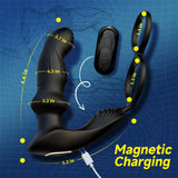 Remote Control Anal Beads with 10 Wriggling & 10 Vibrating Modes Prostate Massager Dildo Anal Butt Plug Vibrators Sex Toys for Men