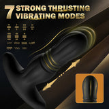 Ribbed Head 7 Thrusting 7 Vibration Anal Prostate Massager