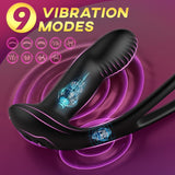 Ricky APP y control remoto 9 Juguete anal masajeador de próstata con vibración y movimiento 