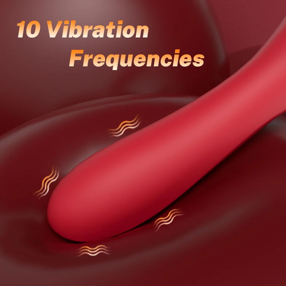 Rose Kiss 10 Biting & 10 Licking G-Spot Vibrator Female Oral Sex Vibrators