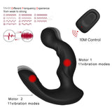 Soft And Bendable Head Anal Plug Double Motors 11 Speeds Vibration Modes Prostate Massager