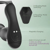 SPY 8 Teleskop-Vibrations-Analvibrator-Prostata-Massagegerät 1,44 Zoll für erfahrene Spieler 