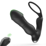 Masajeador de próstata vibrador anal con vibración telescópica SPY 8 de 1,44 pulgadas para jugadores expertos 