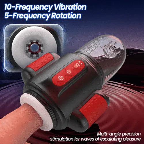 Storm Vortex 5-Frequency Water Spray 10-Frequency Vibration 5-Frequency Rotation Dual Glans Stimulation