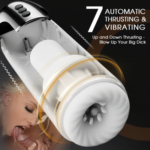 Saith Wearable 7 Thrusting & Vibrating Heating Vocable Masturbation Cup