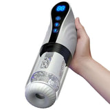 See-through Sucking Roration Masturbation Cup with Moaning Function LCD Screen