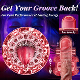Glans Trainer 10 Licking Thrusting Blowjob Machine Sex Toys for Men Male Masturbator - Male Sex Toy with 10 Thrusting & 10 Real Tongue Licking Modes Stroker for Training Stimulation