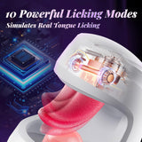 Glans Trainer 10 Licking Thrusting Blowjob Machine Sex Toys for Men Male Masturbator - Male Sex Toy with 10 Thrusting & 10 Real Tongue Licking Modes Stroker for Training Stimulation