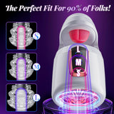 Glans Trainer 10 Licking Thrusting Blowjob Machine Sex Toys for Men Male Masturbator - Male Sex Toy with 10 Thrusting & 10 Real Tongue Licking Modes Stroker for Training Stimulation