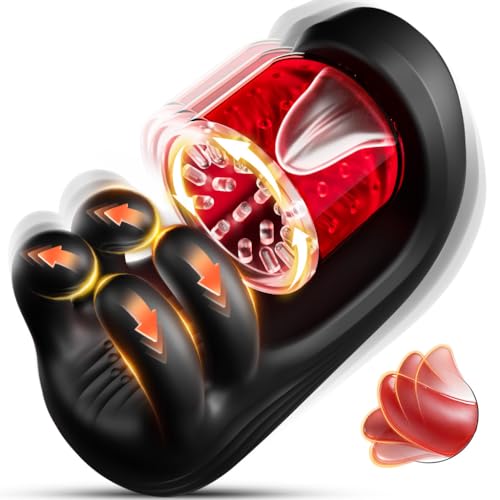 Sex Toys for Men Penis Stroker Blowjob Penis Trainer with Rotating & Clamping & Vibrating