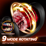 Sex Toys for Men Penis Stroker Blowjob Penis Trainer with Rotating & Clamping & Vibrating