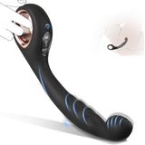 Vibrating Prostate Massager Anal Vibrator Prostate Wand Dildo G Spot Vibrator with Ring Handle