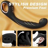 Vibrating Prostate Massager Anal Vibrator Prostate Wand Dildo G Spot Vibrator with Ring Handle