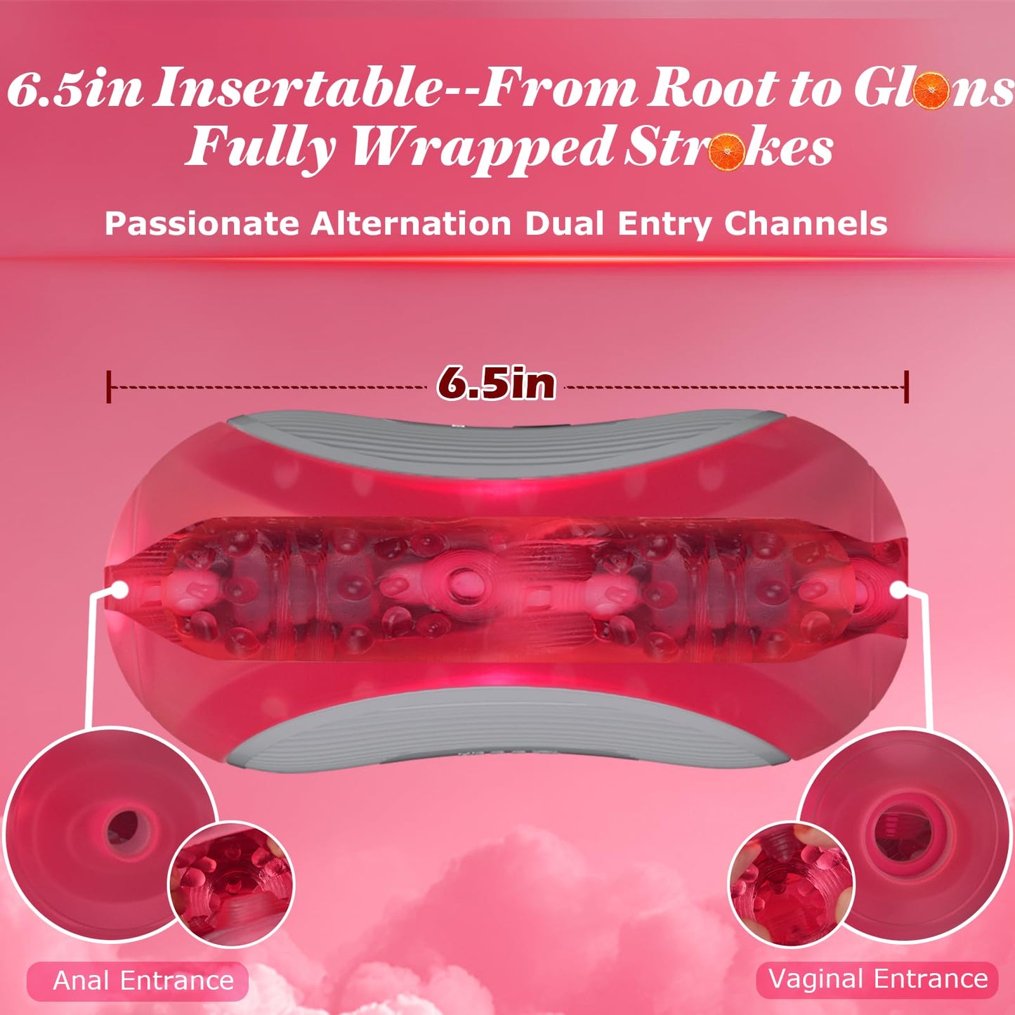 Squeezable Jelly Sleeve Manual Sucking Male Masturbator Realistic Textured Pocket Pussy Penis Vibrator Stroker