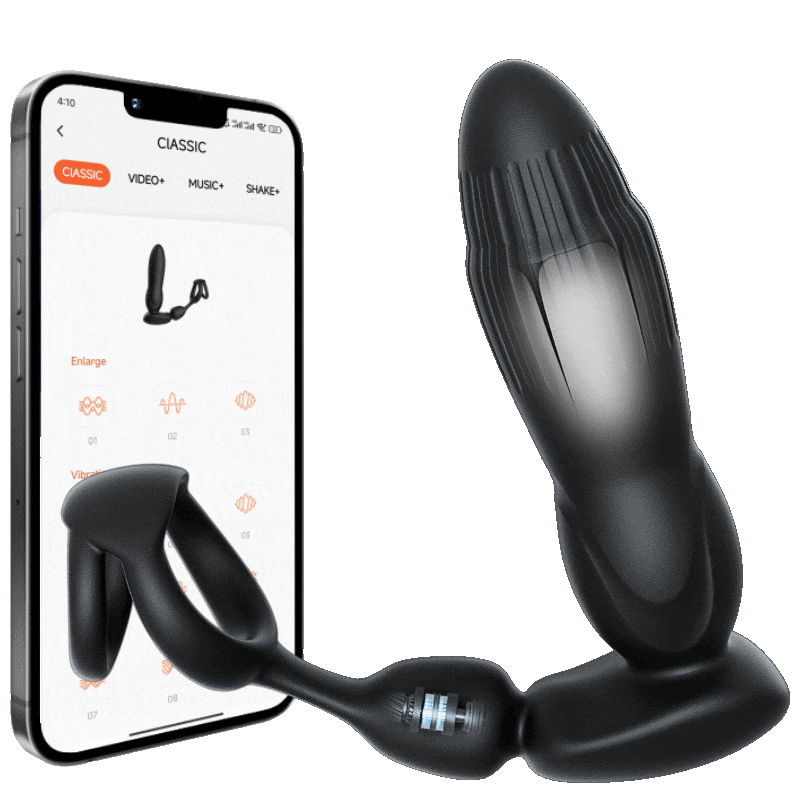 Starship Thrusting Anal Expansion Prostate Massager Vibrating Anal Vibrator Butt Plugs with Penis Rings Adult Sex Toys for Men